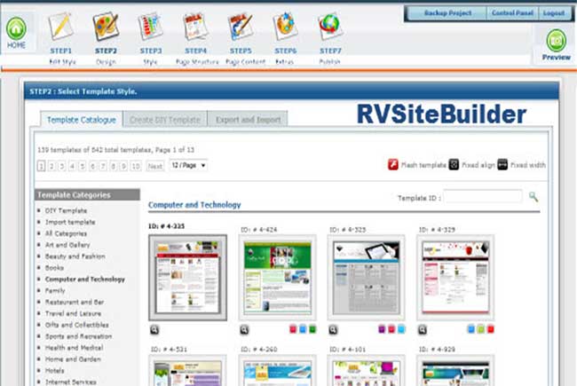 rvsitebuilder website builder